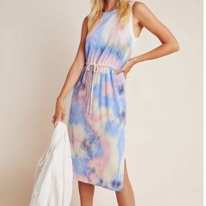 Anthropologie Terese Tie Dye MIDI Dress! SMALL